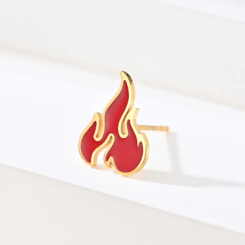 ZWU Titanium Steel Stud Earrings Unisex-5