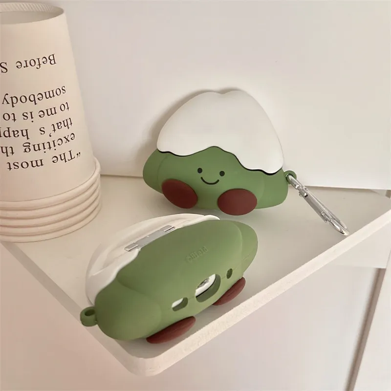 CHRROTA Compatibility With Apple AirPods 4 Silicone Cartoon Matcha Snow Mountains Headphone Cases-4