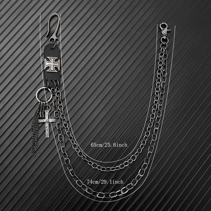 CHRROTA Metal Pants Chains Unisex-1