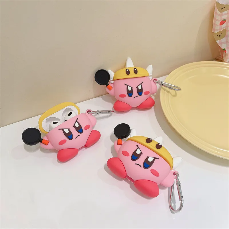 CHRROTA Compatibility With Huawei FreeBuds Pro3/Pro4 Silicone Kirby Protective Case Cartoon Soft Shell Headphone Cases-1