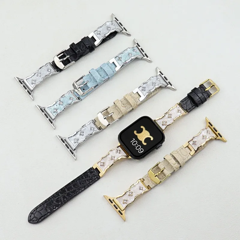 CHRROTA Watch Band Apple Compatibility Leather-3