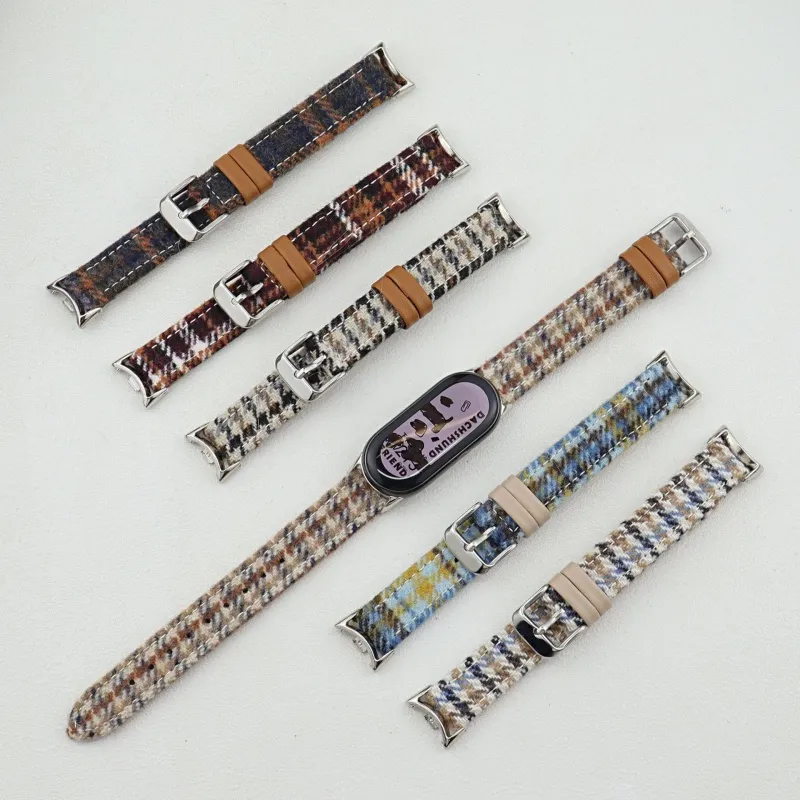 CHRROTA Watch Band Compatible With All Devices Woolen Material-2
