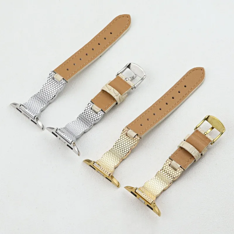 CHRROTA Watch Band Apple Compatibility Leather-2