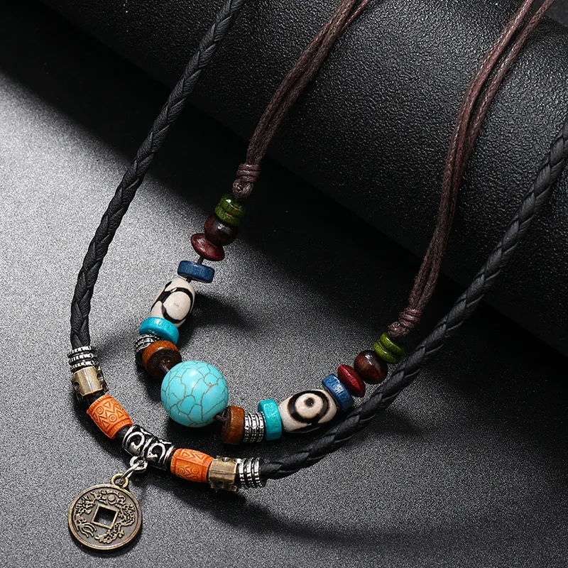 CHRROTA Leather Necklaces Unisex-3