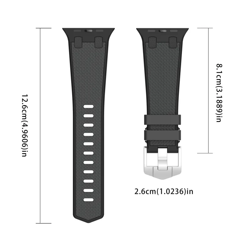 CHRROTA Watch Band Apple Compatibility Silicone Material-6