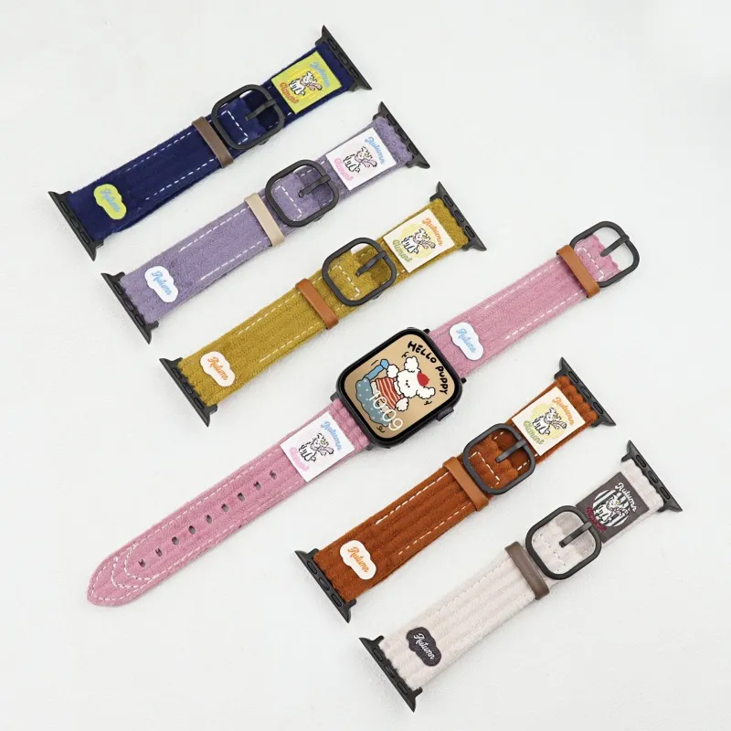 CHRROTA Watch Band Compatible With All Devices 49mm Corduroy Material-2
