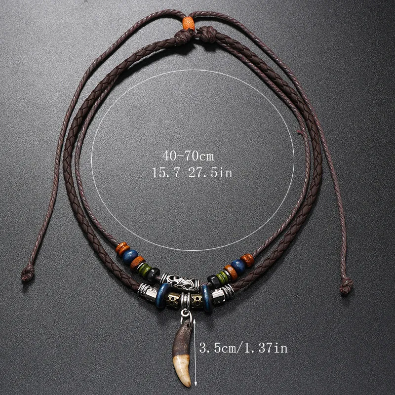 CHRROTA Leather Necklaces Unisex-1