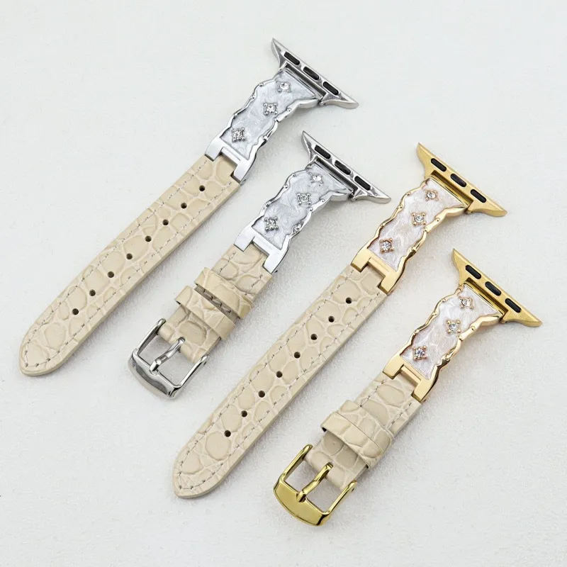 CHRROTA Watch Band Apple Compatibility Leather-4