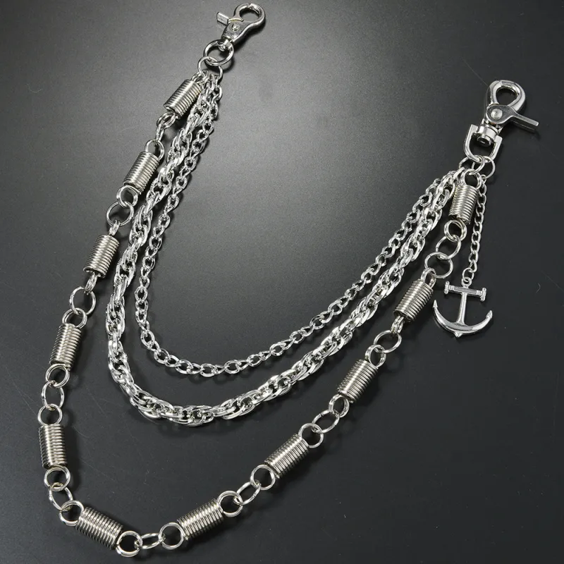 CHRROTA Metal Pants Chains Men's-1