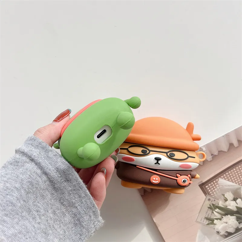 XINGCAIZI Suitable For Edifier Flower Re Zero Air Silicone Cute Eye Deer Protective Cover Glasses Headphone Cases-3