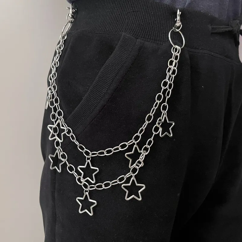 CHRROTA Metal Pants Chains Unisex-1