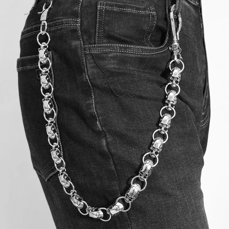 CHRROTA Metal Pants Chains Men's-4