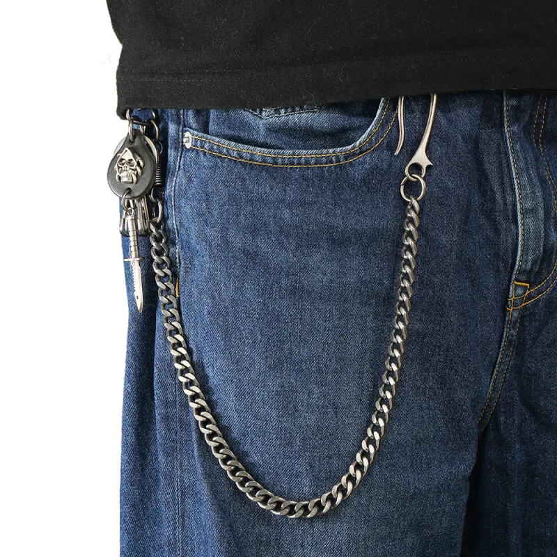 CHRROTA Metal Pants Chains Men's-4