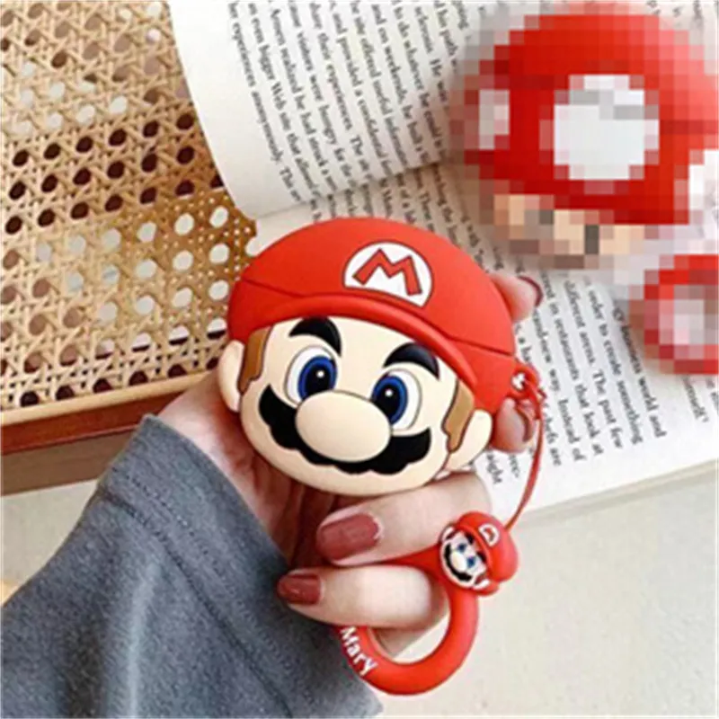 CHRROTA Compatibility With, Besi WM01 Silicone Cartoon Red Hat Soft Shell Headphone Protective Cover Headphone Cases-1