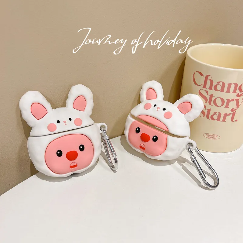 CHRROTA Compatible With Huawei FreeBuds 5i/4i/4E Silicone Bluetooth Headset Case Cartoon Protective Case-2