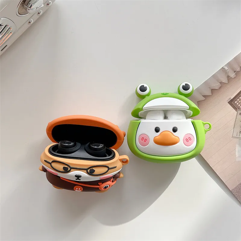 XINGCAIZI Suitable For Edifier Flower Re Zero Air Silicone Cute Eye Deer Protective Cover Glasses Headphone Cases-2