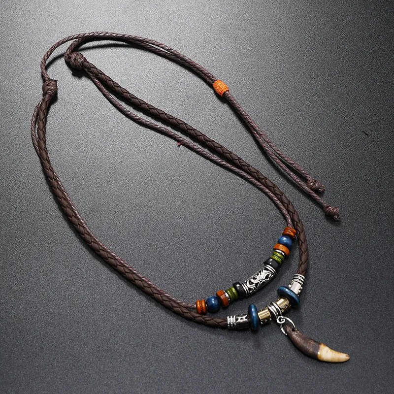 CHRROTA Leather Necklaces Unisex-2