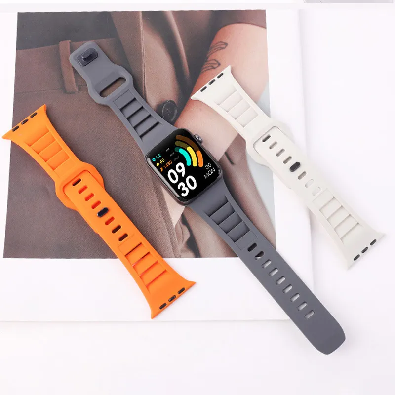 CHRROTA Watch Band Apple Compatibility Silicone Material-2