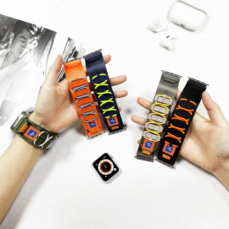 CHRROTA Watch Band Apple Compatibility Nylon Material-5
