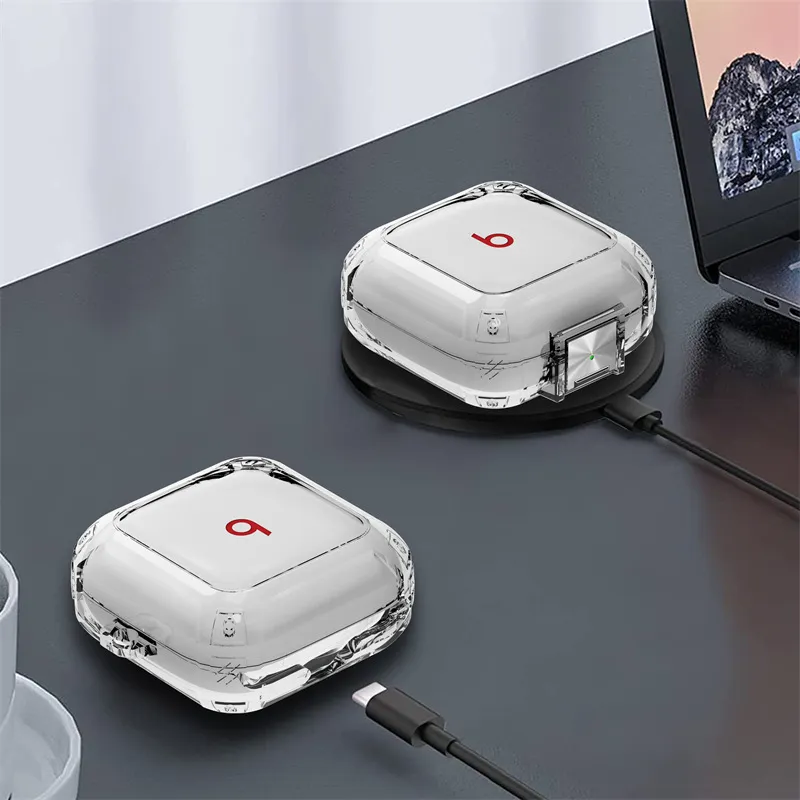 CHRROTA For Use With Beats Fit Pro. TPU Headphone Protective Case Magic Sound Bluetooth Transparent Lock Headphone Case-1