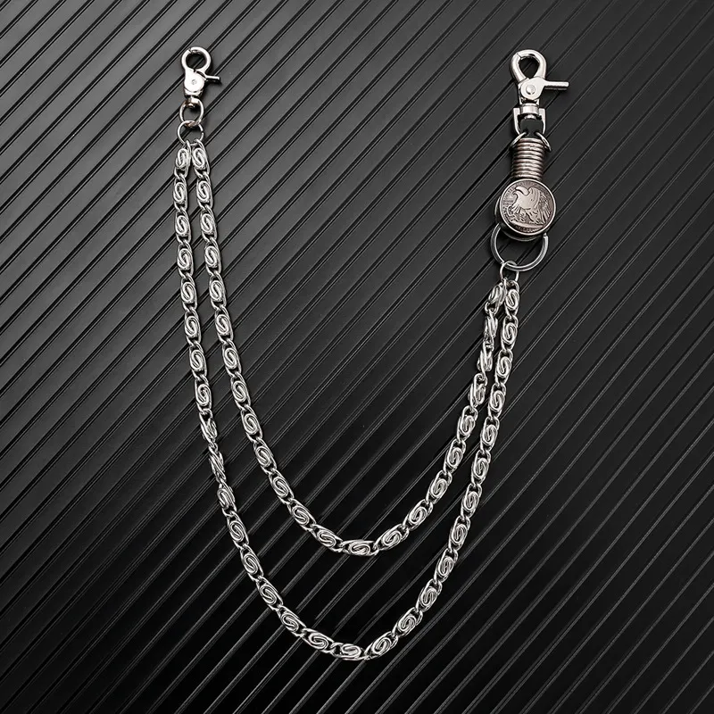 CHRROTA Metal Pants Chains Men's-2