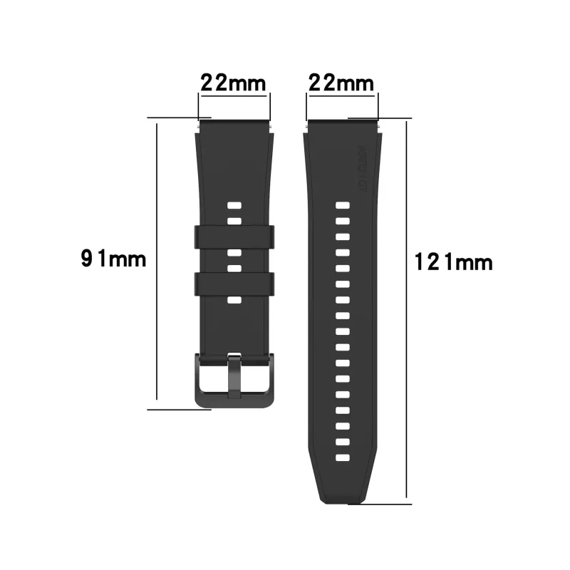 CHRROTA Huawei GT2 Pro All Compatibility Watch Band Total Length 212mm Silicone Material-1