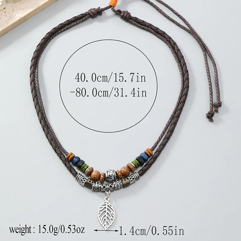 CHRROTA Leather Necklaces Unisex-1