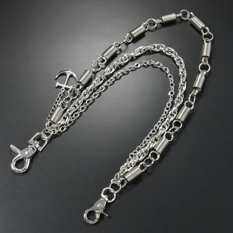 CHRROTA Metal Pants Chains Men's-2