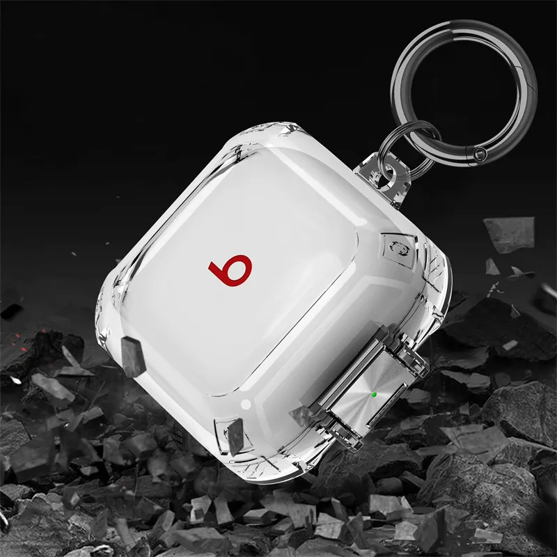 CHRROTA For Use With Beats Fit Pro. TPU Headphone Protective Case Magic Sound Bluetooth Transparent Lock Headphone Case-3