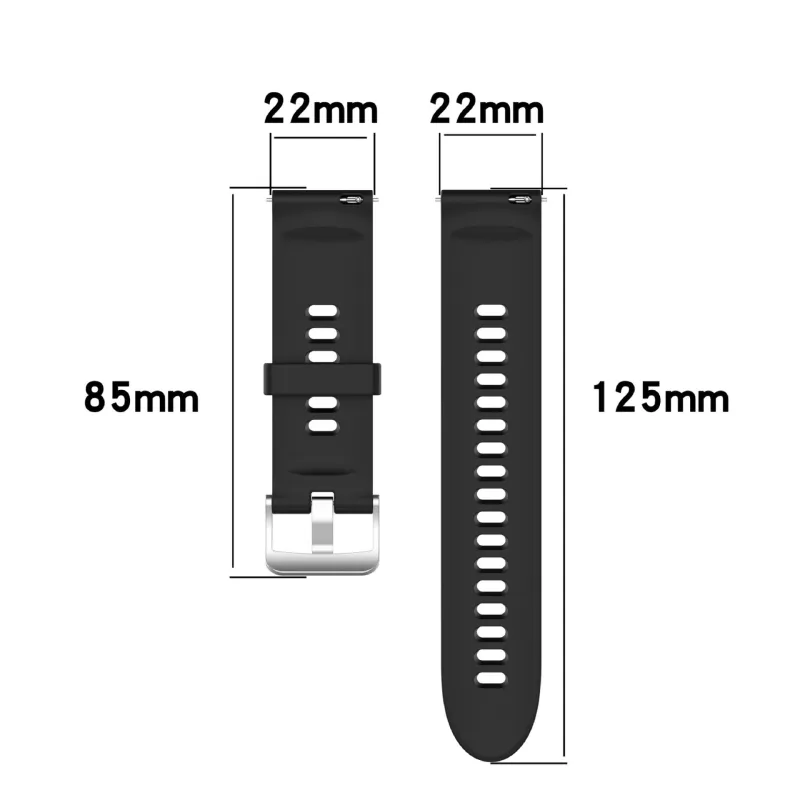 CHRROTA Xiaomi Color Sport All 22mm Compatibility Watch Band Total Length 210mm Silicone Material-3