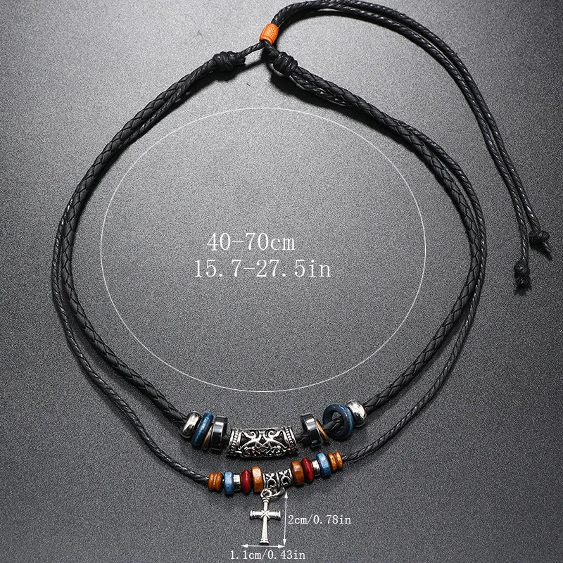 CHRROTA Leather Necklaces Unisex-1