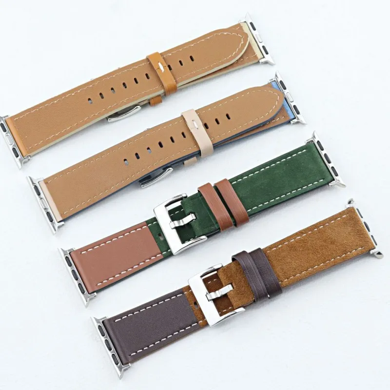 CHRROTA Compatibility Apple/Apple Watch/watch10/987 Multicolor Cashmere Leather Strap Smart Watch Accessories-3