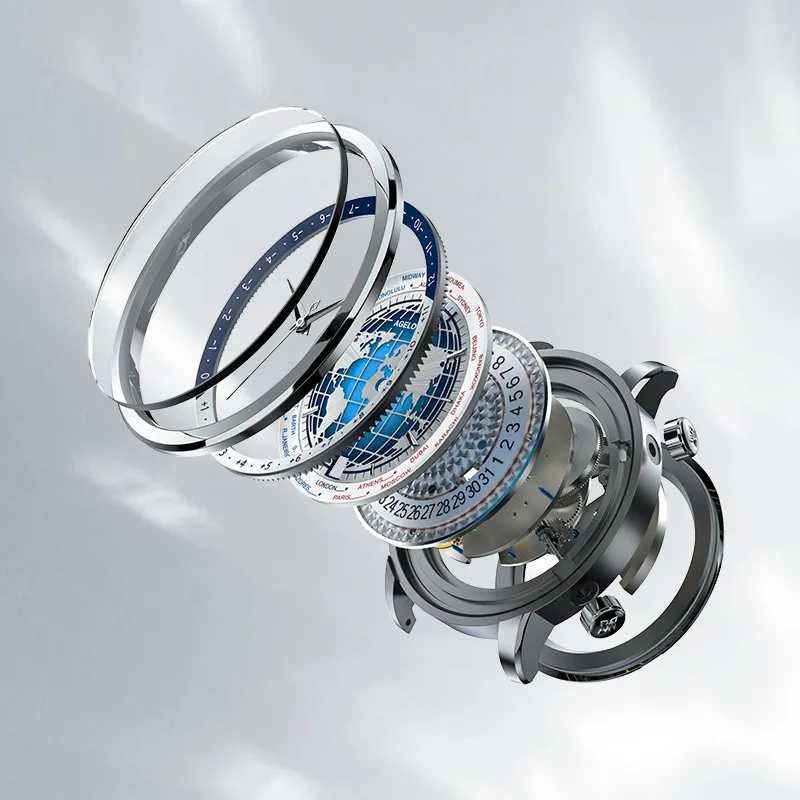 AGELOCER Men Universal Time Watch-4