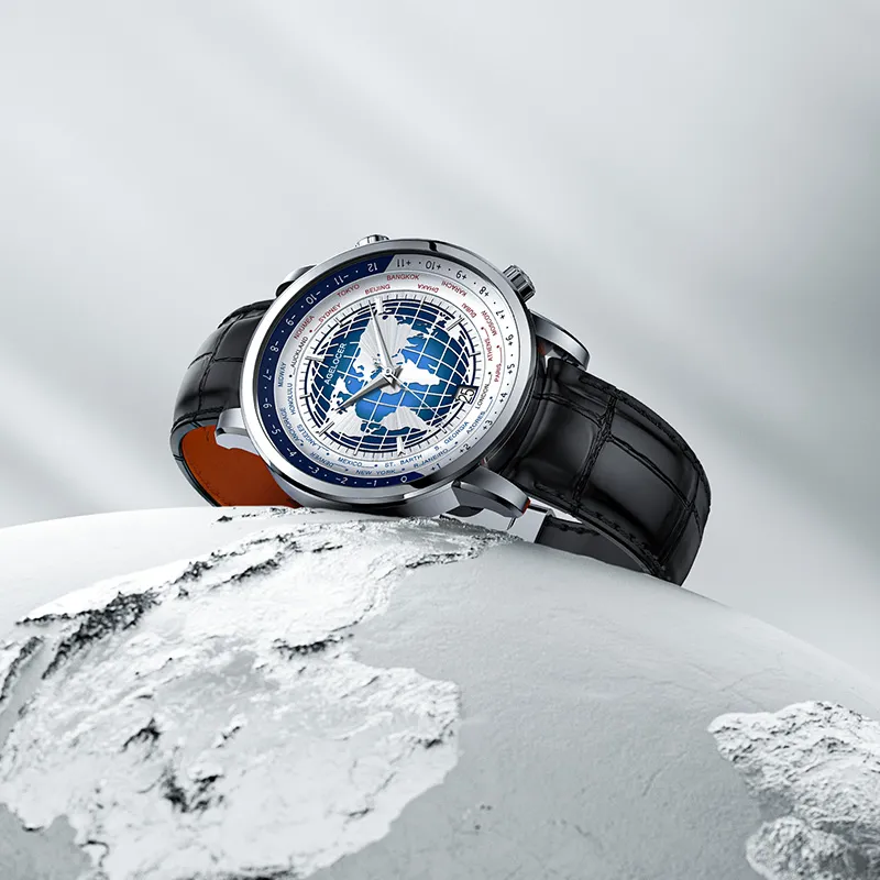 AGELOCER Men Universal Time Watch-5