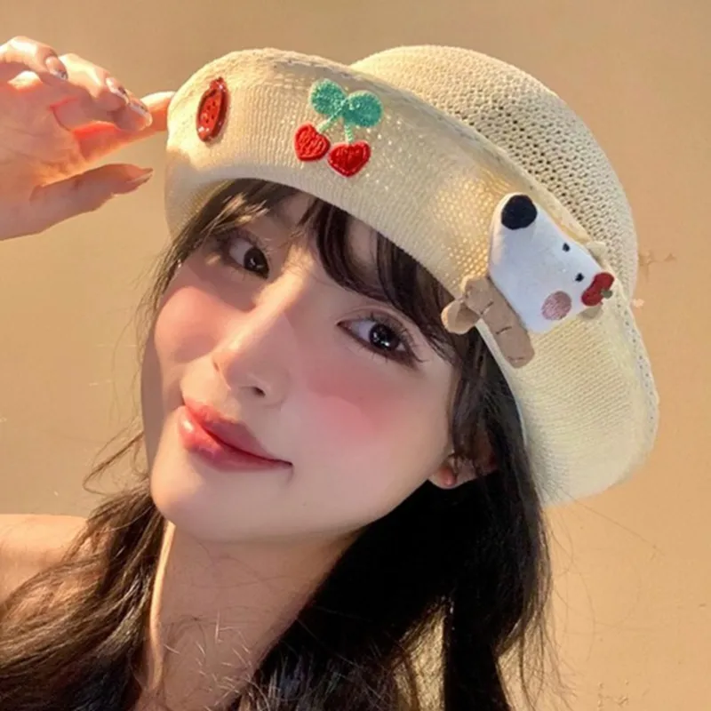 OXO OVERLOAD Spring Summer Thin Breathable Face Show Bucket Hat Polyester Korean Style Sun Hat Bucket Hat Women's-3