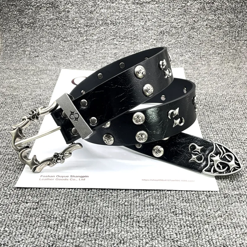 OXO OVERLOAD Alloy Leather Belts Unisex 3.8cm-2