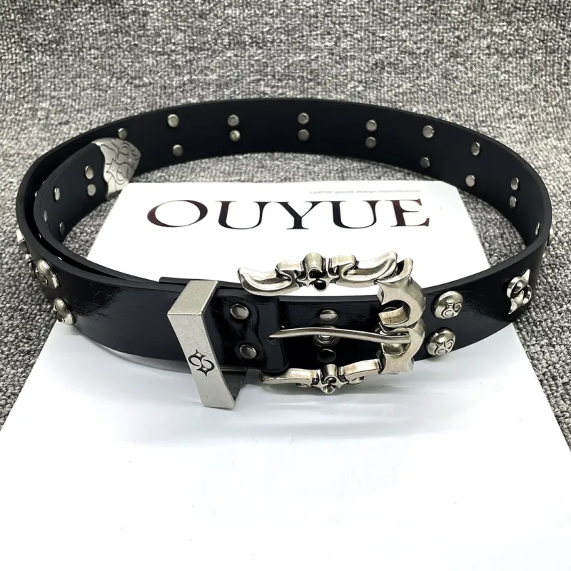 OXO OVERLOAD Alloy Leather Belts Unisex 3.8cm-1