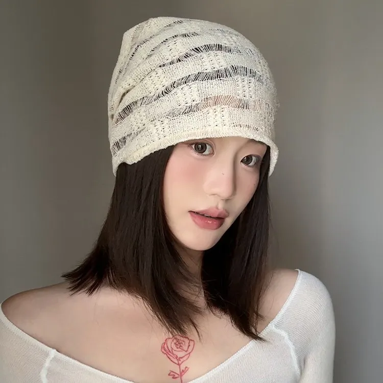 OXO OVERLOAD Cotton Linen Blend Large Head Circumference Face Reducing Headwrap Hat Women's-5