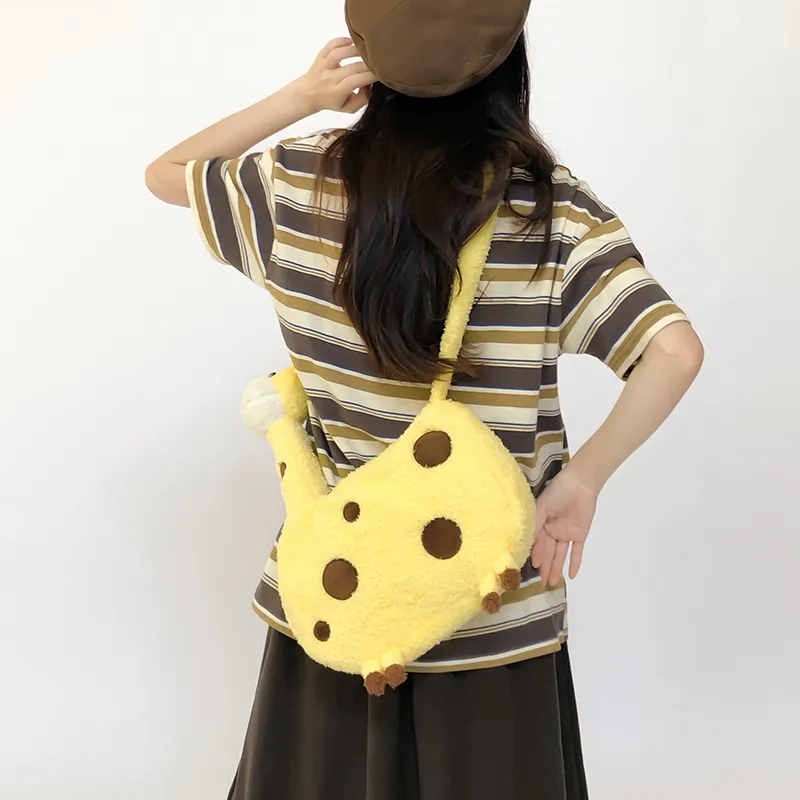 Gerlanx Plush Crossbody Bag Women's Yellow-7