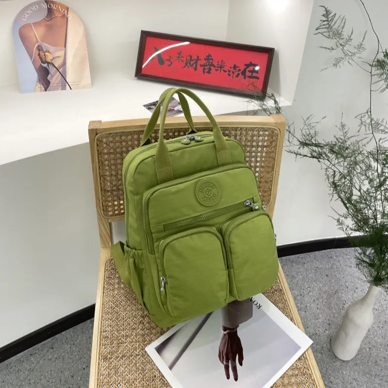 Gerlanx Nylon Fabric Backpack Unisex Multicolor-17
