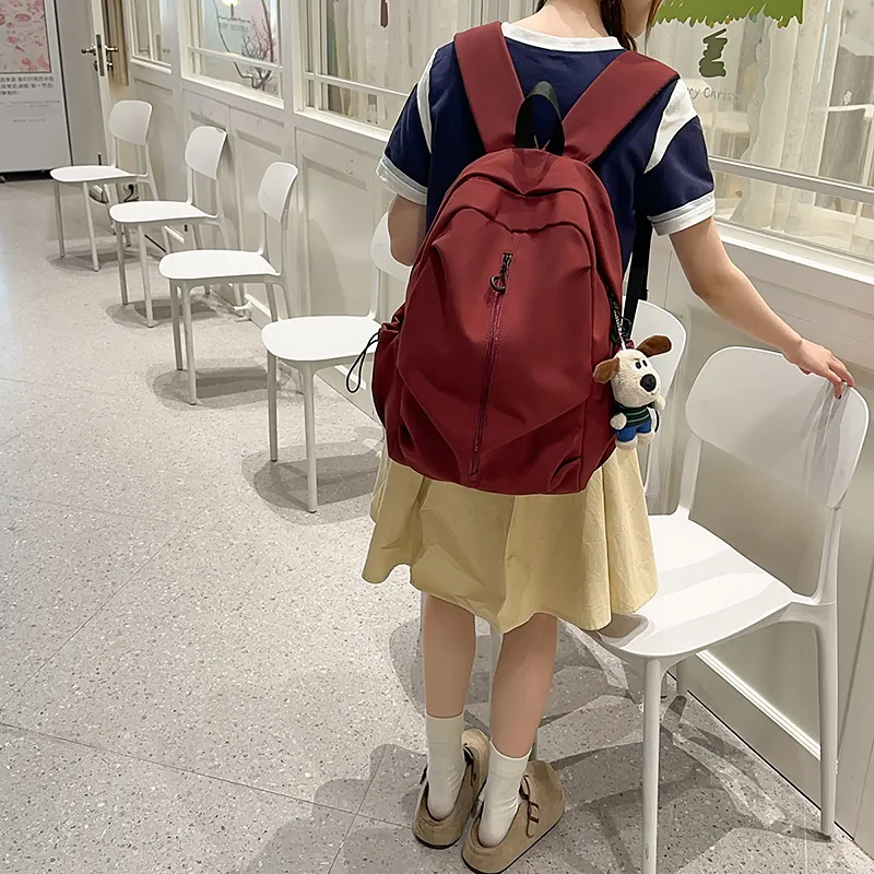 Gerlanx Nylon Backpack Tubas Unisex White/Black/Burgundy/Green-10