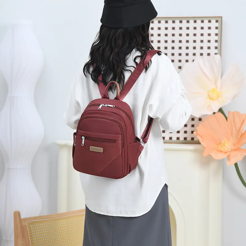 Gerlanx Nylon Fabric Backpack Unisex Multicolor-3