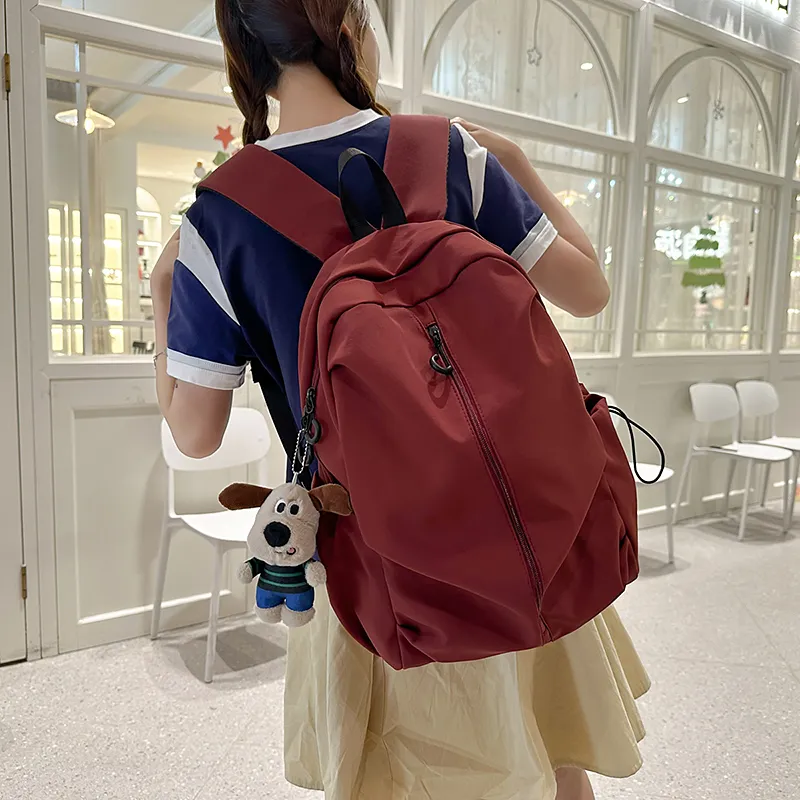 Gerlanx Nylon Backpack Tubas Unisex White/Black/Burgundy/Green-9