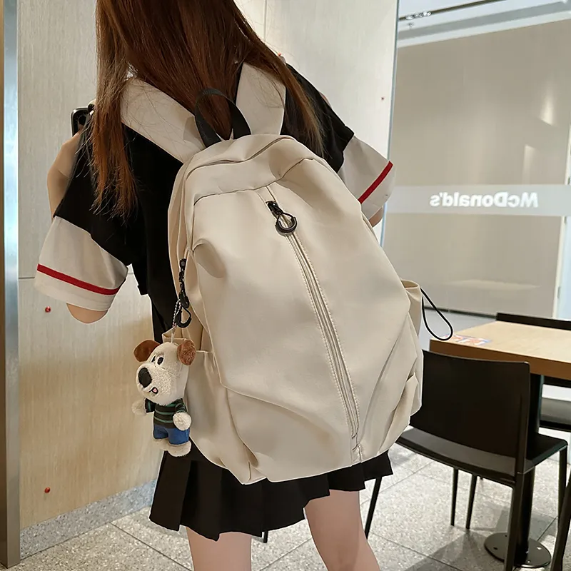 Gerlanx Nylon Backpack Tubas Unisex White/Black/Burgundy/Green-3