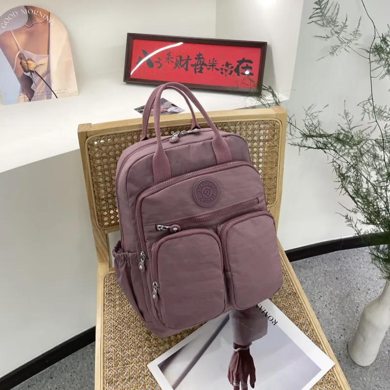 Gerlanx Nylon Fabric Backpack Unisex Multicolor-25