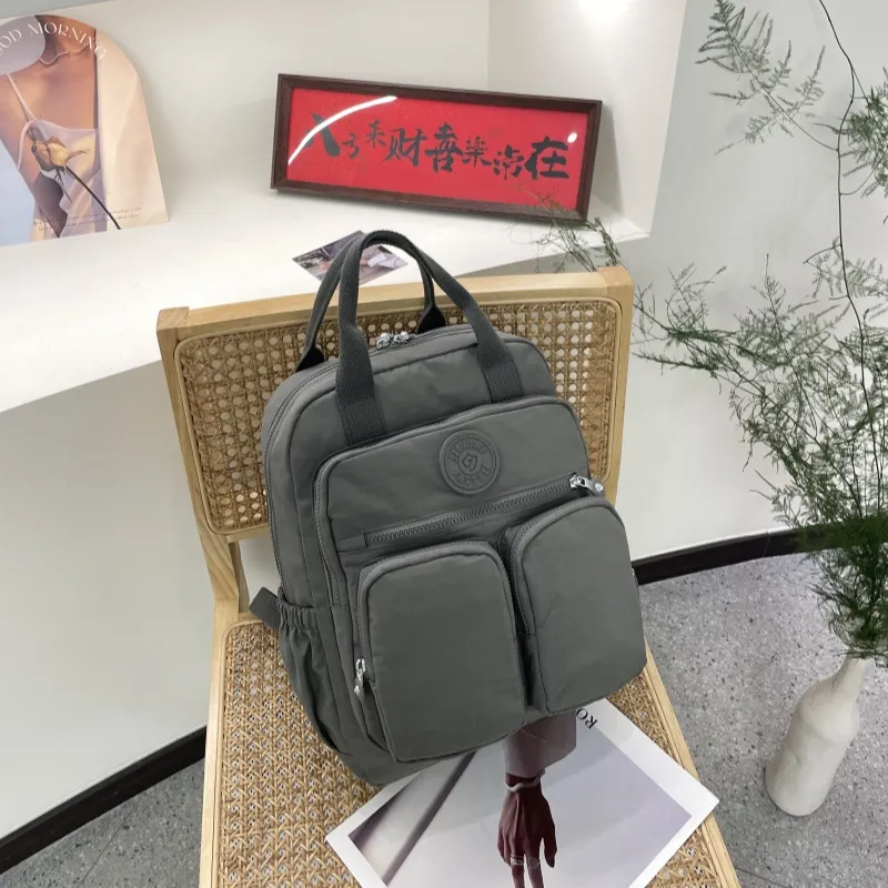 Gerlanx Nylon Fabric Backpack Unisex Multicolor-19