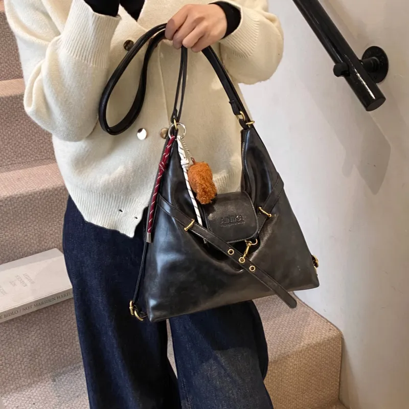 Gerlanx PU Double Shoulder Crossbody Bag, Shoulder Bag Regular Women's Multicolor-1