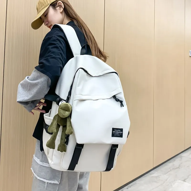 Gerlanx Composite Cloth Backpack Regular Unisex Black/White-4