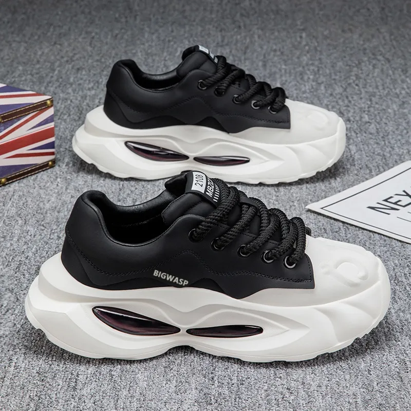 BIGWASP Cushioning Height Increase Low Top Chunky Sneakers Men's-2