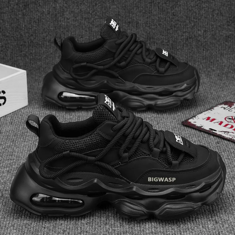 BIGWASP Cushioning Abrasion Resistant Breathable Low Top Chunky Sneakers Men's-2